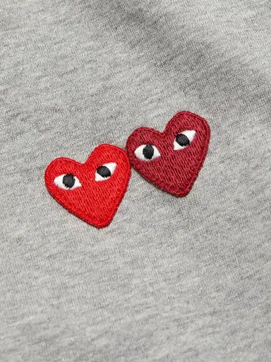 Comme des Garçons PLAY Women's Double Heart T-Shirt - Grey - Size XS | Thumbnail 7 Comme des Garçons PLAY Women's Double Heart T-Shirt - Grey - Size XS | Thumbnail 7