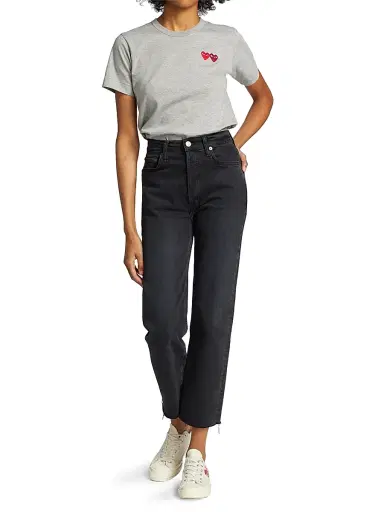 Comme des Garçons PLAY Women's Double Heart T-Shirt - Navy - Size XS | Thumbnail 2 Comme des Garçons PLAY Women's Double Heart T-Shirt - Navy - Size XS | Thumbnail 2