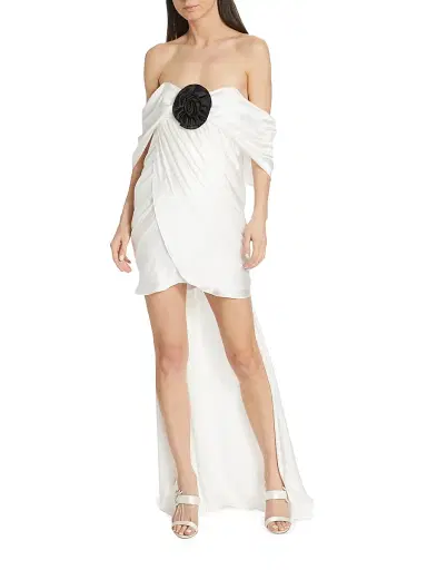 The Bar Women's Riley Silk Charmeuse Bridal Dress | Thumbnail 3 The Bar Women's Riley Silk Charmeuse Bridal Dress | Thumbnail 3