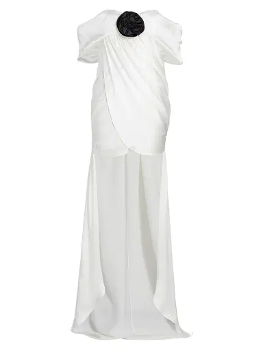 The Bar Women's Riley Silk Charmeuse Bridal Dress | Thumbnail 1 The Bar Women's Riley Silk Charmeuse Bridal Dress | Thumbnail 1