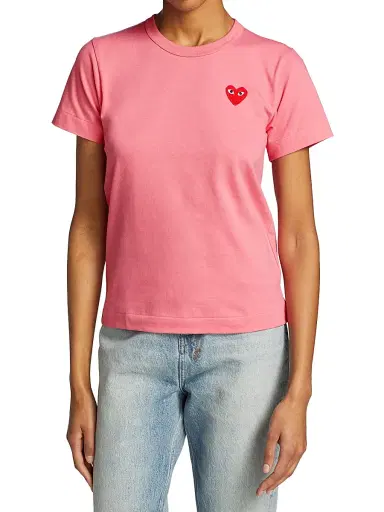 Comme des Garçons PLAY Women's Heart T-Shirt - Pink - Size XS | Thumbnail 3 Comme des Garçons PLAY Women's Heart T-Shirt - Pink - Size XS | Thumbnail 3