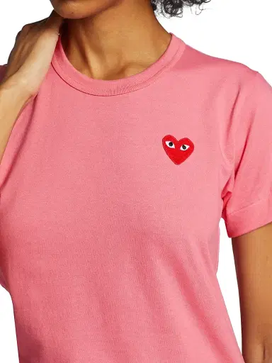 Comme des Garçons PLAY Women's Heart T-Shirt - Pink - Size XS | Thumbnail 6 Comme des Garçons PLAY Women's Heart T-Shirt - Pink - Size XS | Thumbnail 6