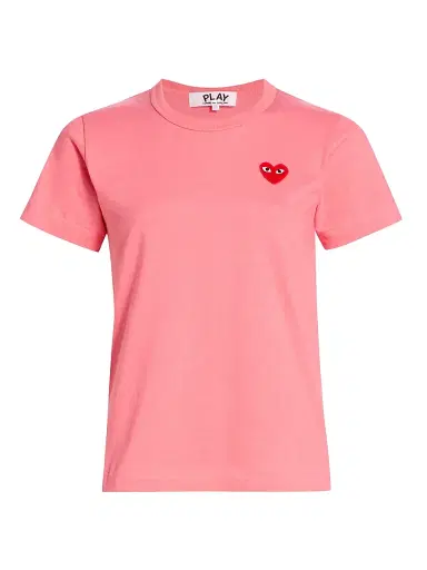 Comme des Garçons PLAY Women's Heart T-Shirt - Pink - Size XS | Thumbnail 1 Comme des Garçons PLAY Women's Heart T-Shirt - Pink - Size XS | Thumbnail 1