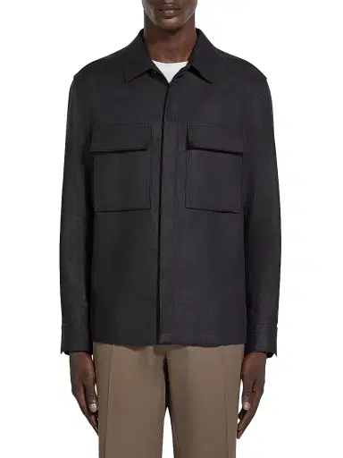 Zegna Men's Oasi Lino Overshirt | Thumbnail 2 Zegna Men's Oasi Lino Overshirt | Thumbnail 2