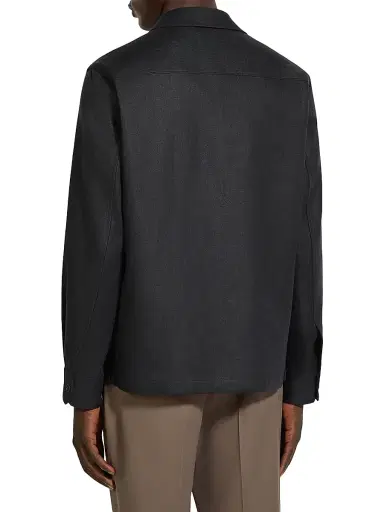 Zegna Men's Oasi Lino Overshirt | Thumbnail 3 Zegna Men's Oasi Lino Overshirt | Thumbnail 3