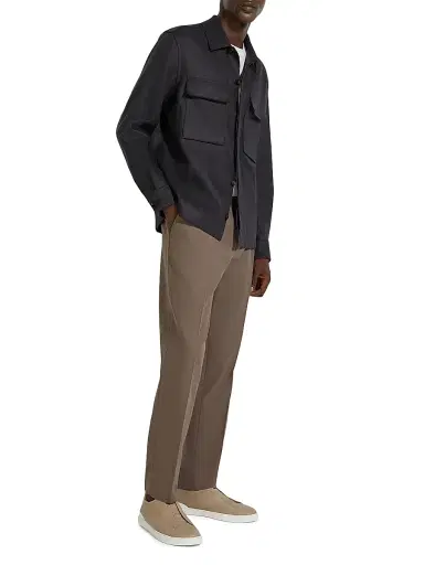 Zegna Men's Oasi Lino Overshirt | Thumbnail 5 Zegna Men's Oasi Lino Overshirt | Thumbnail 5