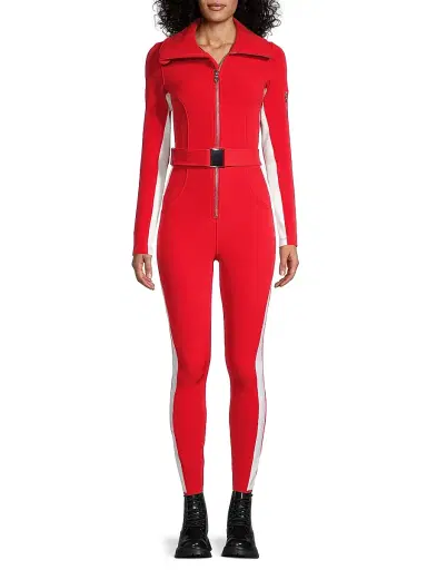 Cordova Women's Signature Belted Ski Jumpsuit - Fiery Red | Thumbnail 2 Cordova Women's Signature Belted Ski Jumpsuit - Fiery Red | Thumbnail 2