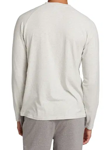 Saks Fifth Avenue Men's COLLECTION Heathered Henley Pajama Top | Thumbnail 5 Saks Fifth Avenue Men's COLLECTION Heathered Henley Pajama Top | Thumbnail 5