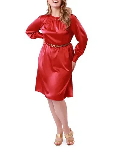 Gabriella Rossetti Women's Natalia Stretch Silk Long-Sleeve Dress | Thumbnail 2 Gabriella Rossetti Women's Natalia Stretch Silk Long-Sleeve Dress | Thumbnail 2