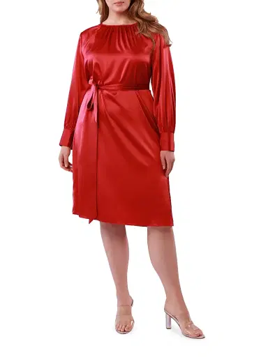 Gabriella Rossetti Women's Natalia Stretch Silk Long-Sleeve Dress | Thumbnail 1 Gabriella Rossetti Women's Natalia Stretch Silk Long-Sleeve Dress | Thumbnail 1