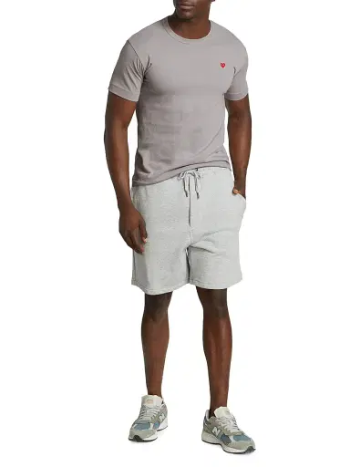 Comme des Garçons PLAY Men's Small Heart Crewneck T-Shirt - Grey - Size Small | Thumbnail 2 Comme des Garçons PLAY Men's Small Heart Crewneck T-Shirt - Grey - Size Small | Thumbnail 2