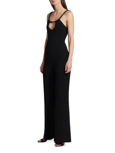 Galvan London Women's Frankie Keyhole Flare Jumpsuit - Black | Thumbnail 4 Galvan London Women's Frankie Keyhole Flare Jumpsuit - Black | Thumbnail 4