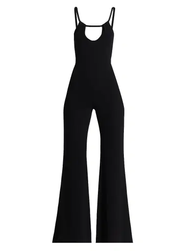 Galvan London Women's Frankie Keyhole Flare Jumpsuit - Black | Thumbnail 1 Galvan London Women's Frankie Keyhole Flare Jumpsuit - Black | Thumbnail 1