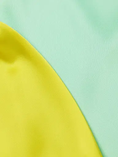 Halpern Women's Colorblocked Midi-Dress - Aqua And Lemon | Thumbnail 7 Halpern Women's Colorblocked Midi-Dress - Aqua And Lemon | Thumbnail 7
