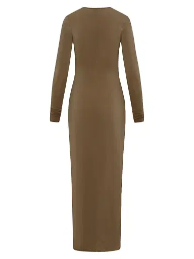 Artemis Diciero Women's Carmen Knit Maxi Dress - Olive | Thumbnail 2 Artemis Diciero Women's Carmen Knit Maxi Dress - Olive | Thumbnail 2