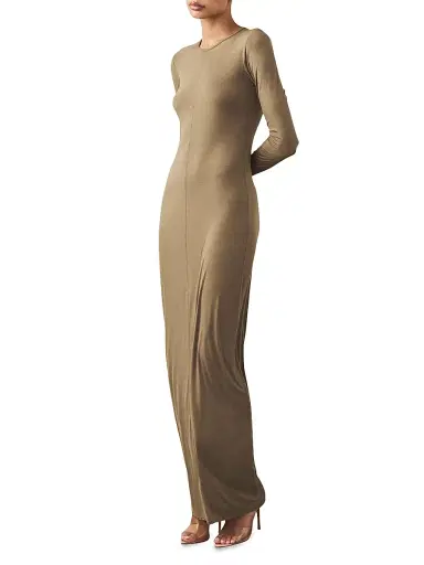 Artemis Diciero Women's Carmen Knit Maxi Dress - Olive | Thumbnail 4 Artemis Diciero Women's Carmen Knit Maxi Dress - Olive | Thumbnail 4