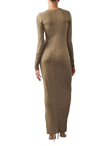 Artemis Diciero Women's Carmen Knit Maxi Dress - Olive | Thumbnail 5 Artemis Diciero Women's Carmen Knit Maxi Dress - Olive | Thumbnail 5