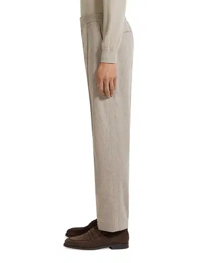 Zegna Men's 15milmil15 Wool Silk and Cashmere Pants - Light Taupe - Size 32 | Thumbnail 3 Zegna Men's 15milmil15 Wool Silk and Cashmere Pants - Light Taupe - Size 32 | Thumbnail 3