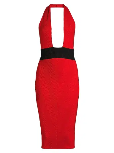 Victor Glemaud Women's Ribbed Merino Halter Dress | Thumbnail 1 Victor Glemaud Women's Ribbed Merino Halter Dress | Thumbnail 1