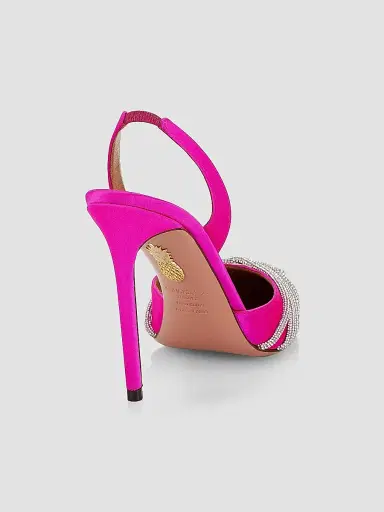 Aquazzura Women's Gatsby 105MM Embellished Slingback Pumps - Exotic Orchid | Thumbnail 3 Aquazzura Women's Gatsby 105MM Embellished Slingback Pumps - Exotic Orchid | Thumbnail 3