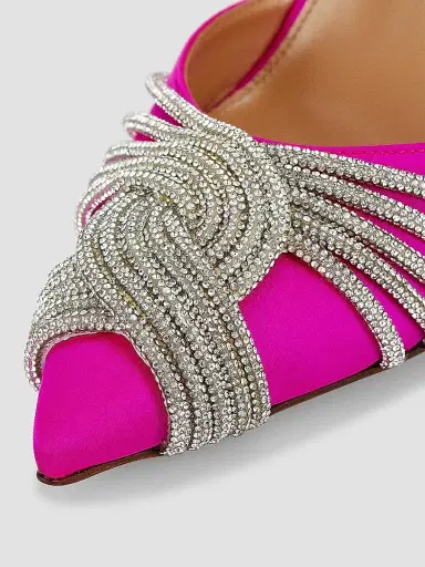 Aquazzura Women's Gatsby 105MM Embellished Slingback Pumps - Exotic Orchid | Thumbnail 6 Aquazzura Women's Gatsby 105MM Embellished Slingback Pumps - Exotic Orchid | Thumbnail 6
