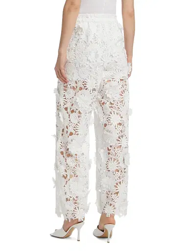 AKNVAS Women's Adrian Floral Lace Pants - White | Thumbnail 5 AKNVAS Women's Adrian Floral Lace Pants - White | Thumbnail 5