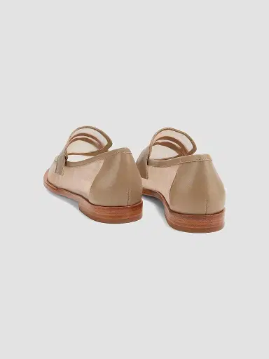 22élevé Women's Mesh Penny Loafers - Beige | Thumbnail 3 22élevé Women's Mesh Penny Loafers - Beige | Thumbnail 3