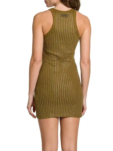 The Attico Women's Thermostrass Macro Jersey Rib Minidress | Thumbnail 5 The Attico Women's Thermostrass Macro Jersey Rib Minidress | Thumbnail 5
