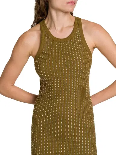 The Attico Women's Thermostrass Macro Jersey Rib Minidress | Thumbnail 6 The Attico Women's Thermostrass Macro Jersey Rib Minidress | Thumbnail 6