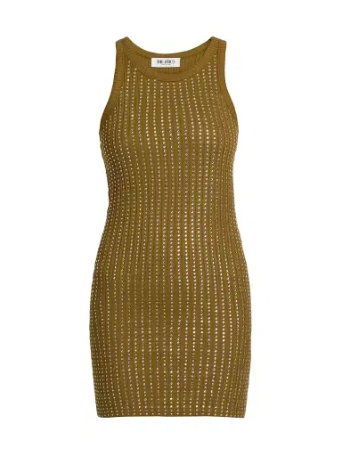 The Attico Women's Thermostrass Macro Jersey Rib Minidress | Thumbnail 1 The Attico Women's Thermostrass Macro Jersey Rib Minidress | Thumbnail 1
