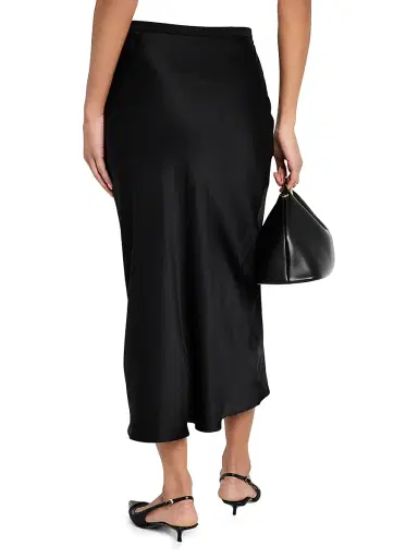 ANINE BING Women's Bar Silk Bias-Cut Skirt - Black | Thumbnail 4 ANINE BING Women's Bar Silk Bias-Cut Skirt - Black | Thumbnail 4