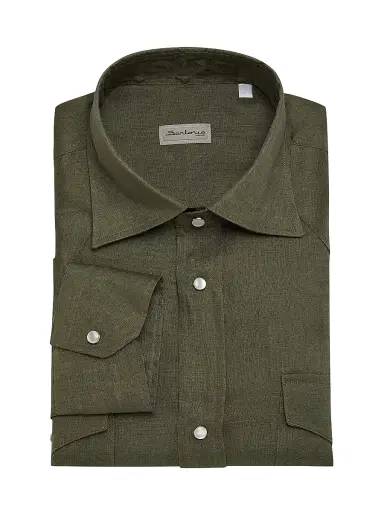 Sartorio Napoli Men's Texas Linen Shirt | Thumbnail 1 Sartorio Napoli Men's Texas Linen Shirt | Thumbnail 1