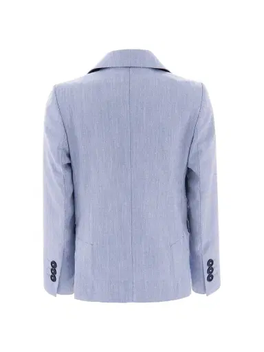Moustache Little Boy's & Boy's Peak Lapel Blazer - Blue | Thumbnail 2 Moustache Little Boy's & Boy's Peak Lapel Blazer - Blue | Thumbnail 2