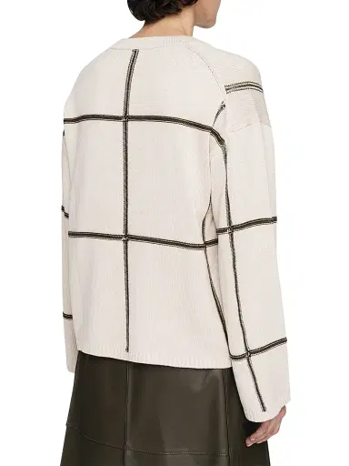 Joseph Women's Silk-Blend Intarsia Sweater - Cream | Thumbnail 4 Joseph Women's Silk-Blend Intarsia Sweater - Cream | Thumbnail 4