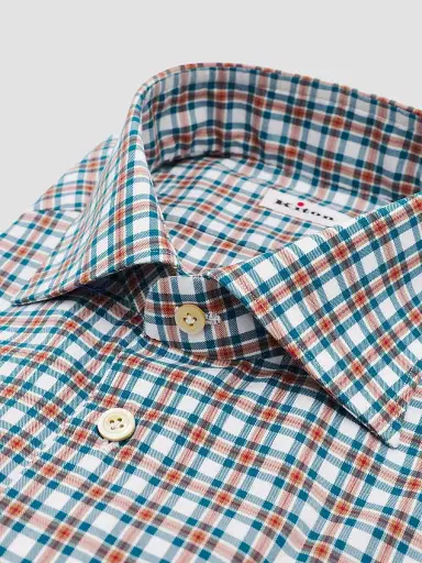 Kiton Men's Men's Cotton Plaid Classic-Fit Dress Shirt | Thumbnail 2 Kiton Men's Men's Cotton Plaid Classic-Fit Dress Shirt | Thumbnail 2