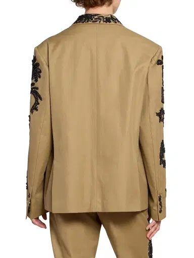 Dries Van Noten Women's Bosea Embroidered Twill Double-Breasted Jacket | Thumbnail 5 Dries Van Noten Women's Bosea Embroidered Twill Double-Breasted Jacket | Thumbnail 5