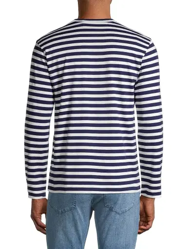 Comme des Garçons PLAY Men's Two Hearts Cotton T-Shirt - Navy | Thumbnail 5 Comme des Garçons PLAY Men's Two Hearts Cotton T-Shirt - Navy | Thumbnail 5