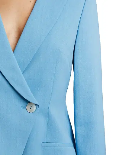 Santorelli Women's Rowan Double-Breasted Blazer - Cornflower | Thumbnail 4 Santorelli Women's Rowan Double-Breasted Blazer - Cornflower | Thumbnail 4