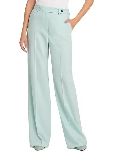 Kiton Women's Tapered Silk-Wool Pants - Water Green - Size 6 | Thumbnail 3 Kiton Women's Tapered Silk-Wool Pants - Water Green - Size 6 | Thumbnail 3