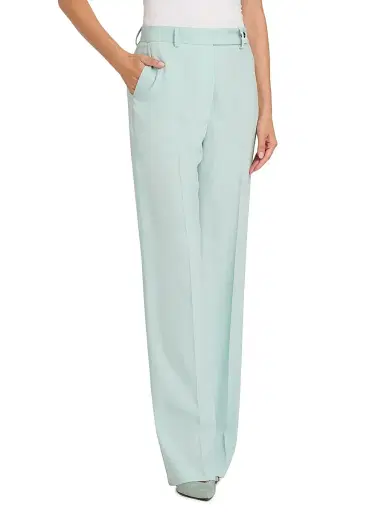 Kiton Women's Tapered Silk-Wool Pants - Water Green - Size 6 | Thumbnail 4 Kiton Women's Tapered Silk-Wool Pants - Water Green - Size 6 | Thumbnail 4