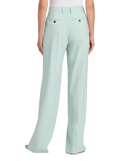 Kiton Women's Tapered Silk-Wool Pants - Water Green - Size 6 | Thumbnail 5 Kiton Women's Tapered Silk-Wool Pants - Water Green - Size 6 | Thumbnail 5