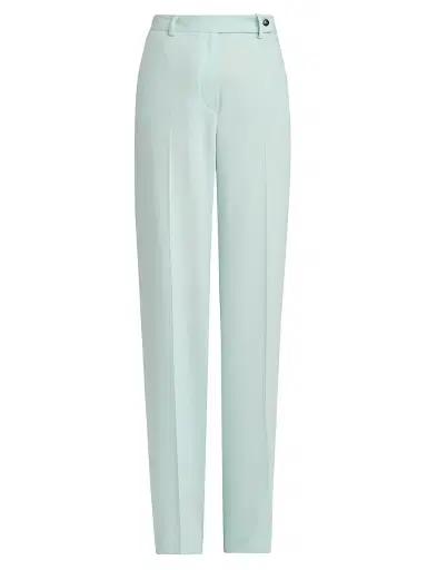 Kiton Women's Tapered Silk-Wool Pants - Water Green - Size 6 | Thumbnail 1 Kiton Women's Tapered Silk-Wool Pants - Water Green - Size 6 | Thumbnail 1