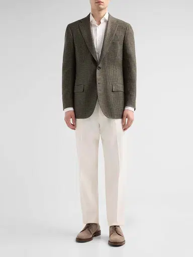 Kiton Men's Houndstooth Cashmere Sport Coat - Green | Thumbnail 2 Kiton Men's Houndstooth Cashmere Sport Coat - Green | Thumbnail 2