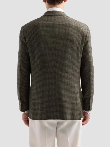Kiton Men's Houndstooth Cashmere Sport Coat - Green | Thumbnail 3 Kiton Men's Houndstooth Cashmere Sport Coat - Green | Thumbnail 3