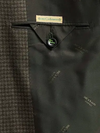 Kiton Men's Houndstooth Cashmere Sport Coat - Green | Thumbnail 6 Kiton Men's Houndstooth Cashmere Sport Coat - Green | Thumbnail 6