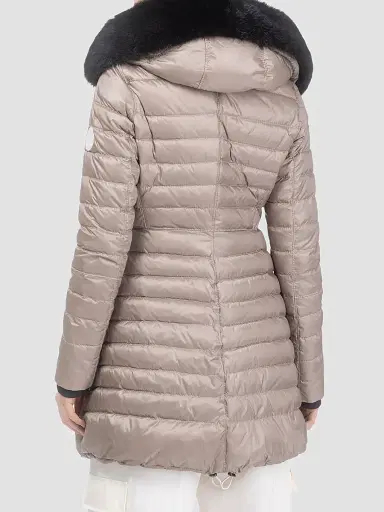 Gorski Women's Apres-Ski Jacket with Detachable Toscana Lamb Hood Trim - Stone - Size Medium | Thumbnail 5 Gorski Women's Apres-Ski Jacket with Detachable Toscana Lamb Hood Trim - Stone - Size Medium | Thumbnail 5