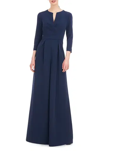 Kay Unger Women's Macie Wide-Leg Jumpsuit - Dark Midnight | Thumbnail 2 Kay Unger Women's Macie Wide-Leg Jumpsuit - Dark Midnight | Thumbnail 2