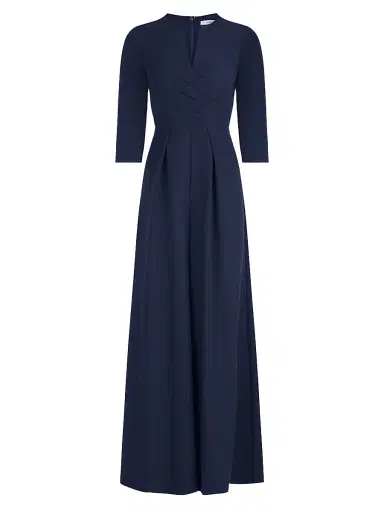Kay Unger Women's Macie Wide-Leg Jumpsuit - Dark Midnight | Thumbnail 1 Kay Unger Women's Macie Wide-Leg Jumpsuit - Dark Midnight | Thumbnail 1