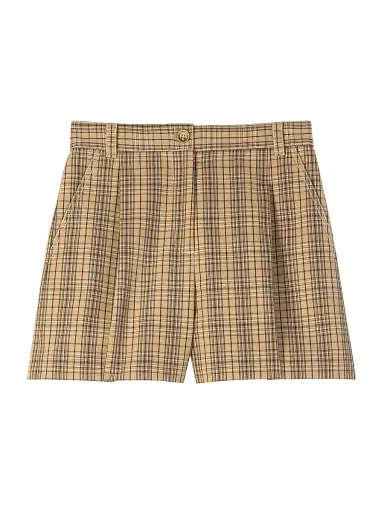 St. John Women's Collection Line Technical Plaid Shorts | Thumbnail 1 St. John Women's Collection Line Technical Plaid Shorts | Thumbnail 1