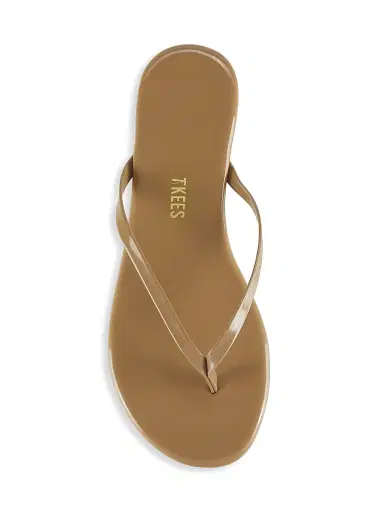 TKEES Women's Foundations Gloss Patent Leather Flip Flops - Coco Butter - Size 6 | Thumbnail 5 TKEES Women's Foundations Gloss Patent Leather Flip Flops - Coco Butter - Size 6 | Thumbnail 5